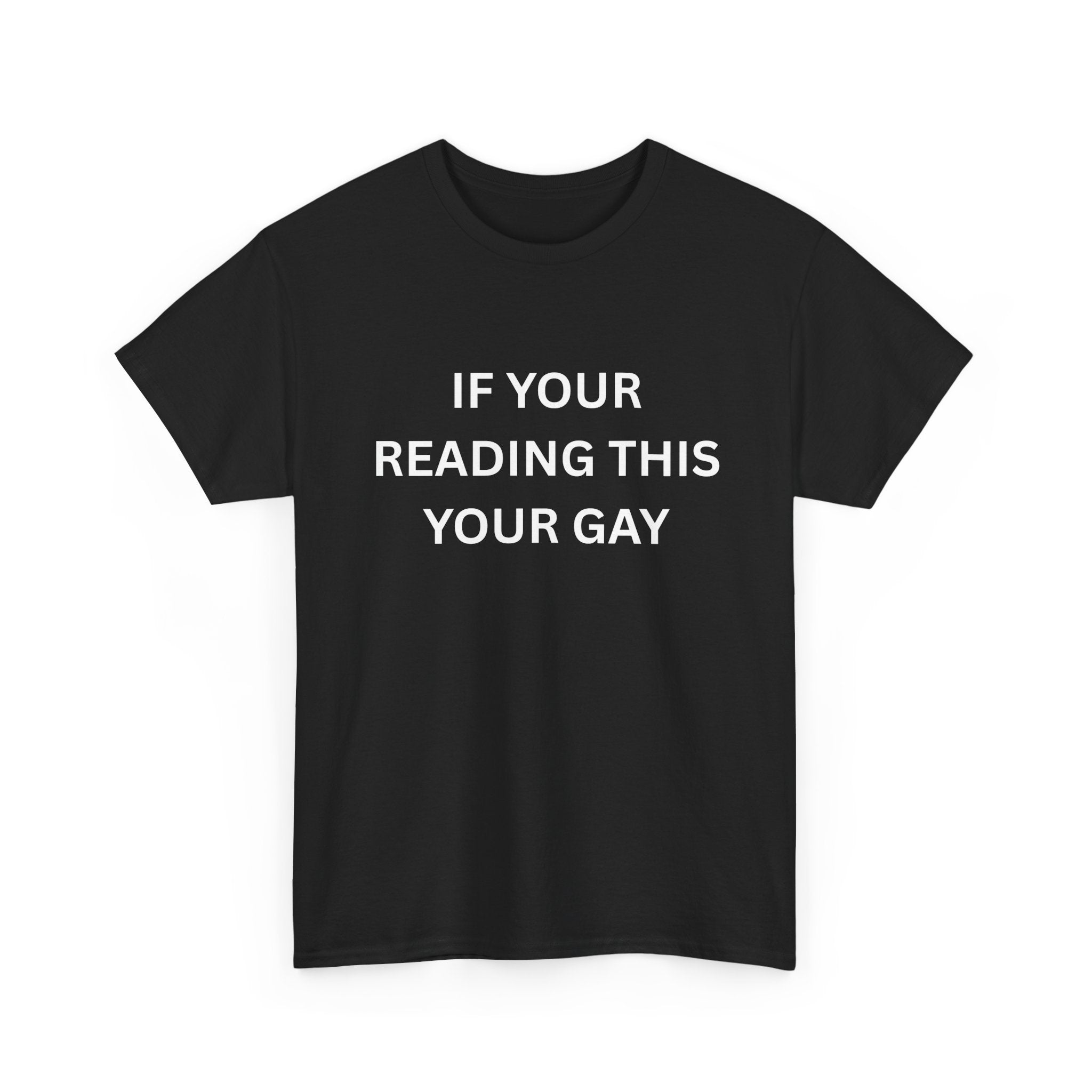 If Your Reading This Your Gay T-Shirt | Novelty Text Pride Tee