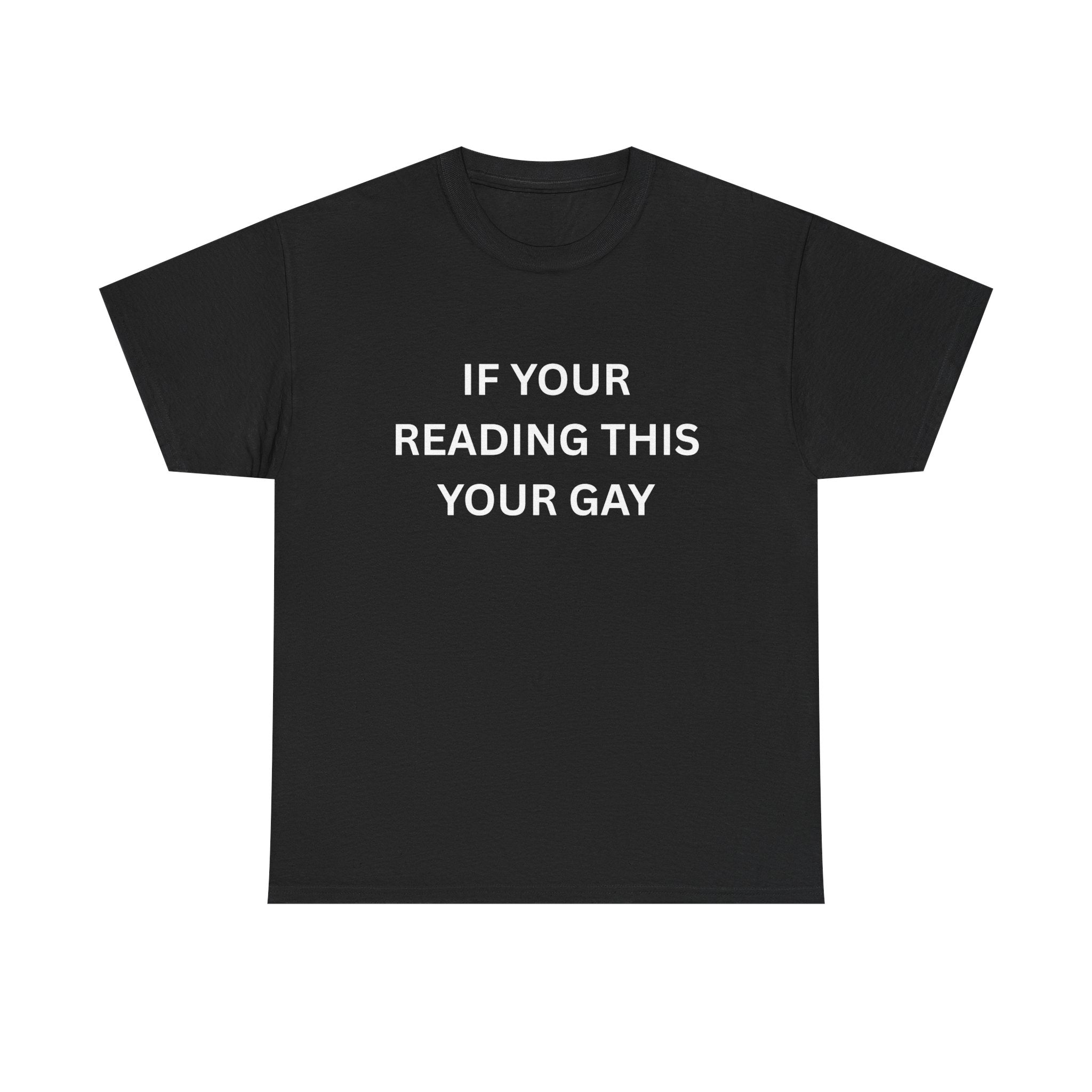 If Your Reading This Your Gay T-Shirt | Novelty Text Pride Tee